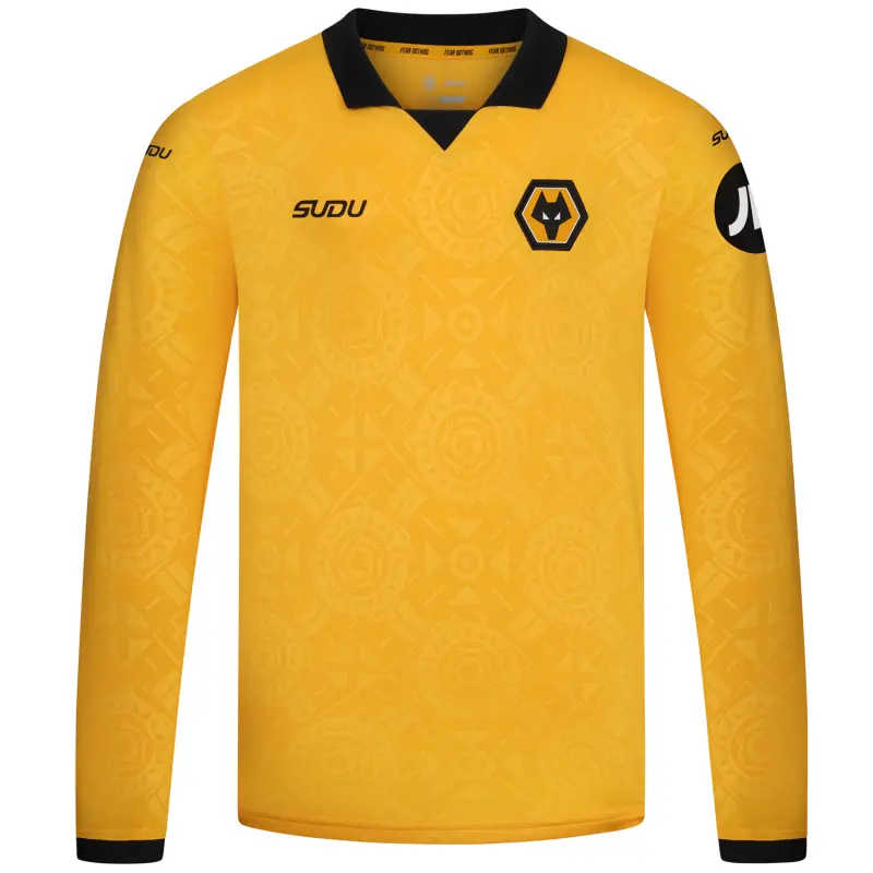 Wolverhampton Wanderers Shirt Store | 2025-26 Wolves Home Shirt – LS – Junior MUNETSI 5 Collection Wolverhampton Wanderers Official Gear